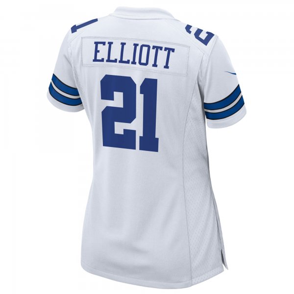 Women's Dallas Cowboys Ezekiel Elliott Nike White Team Game Jersey