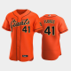 Men's San Francisco Giants #41 Wilmer Flores Flex Base Alternate MLB Jersey Orange