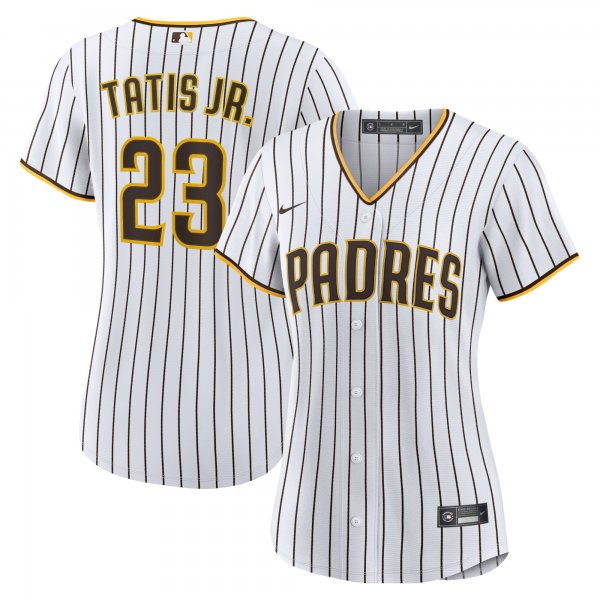 Women's San Diego Padres Fernando TatÃÂ­s Jr. Nike White/Brown Home Replica Player Jersey