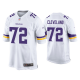 Men's #72 Ezra Cleveland Minnesota Vikings White 2020 NFL Draft Game Jersey