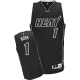 Men's Miami Heat #1 Chris Bosh Black Shadow Stitched NBA Jersey