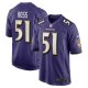 Men's Baltimore Ravens Josh Ross Nike Purple Game Player Jersey