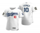 Men's Los Angeles Dodgers #10 Justin Turner White 2020 World Series Flex Base Nike Jersey