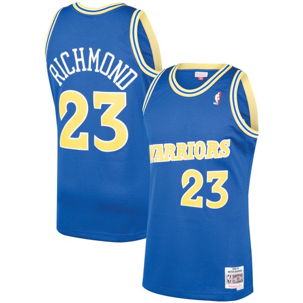 Men's Golden State Warriors Mitch Richmond Mitchell & Ness Royal 1990/91 Hardwood Classics Swingman Jersey