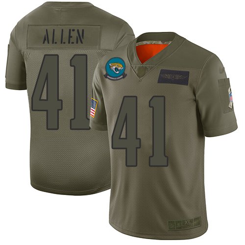 Jacksonville Jaguars #41 Josh Allen Camo Youth Stitched NFL Limited 2019 Salute to Service Jersey