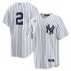 Men's New York Yankees Derek Jeter Nike White/Navy Replica Jersey