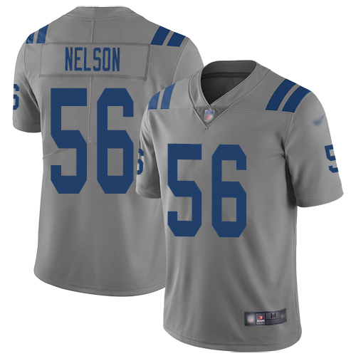 Indianapolis Colts #56 Quenton Nelson Gray Men's Stitched NFL Limited Inverted Legend Jersey