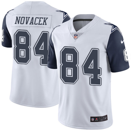 Men's Nike Dallas Cowboys #84 Jay Novacek Limited White Rush NFL Jersey