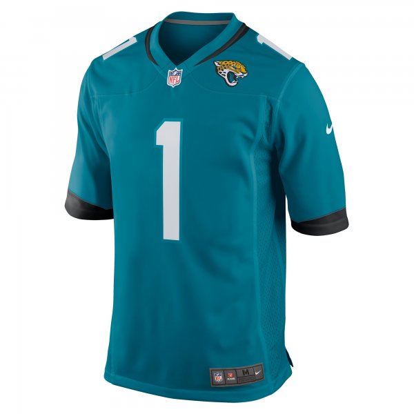 Men's Jacksonville Jaguars Number 1 Dad Nike Teal Game Jersey