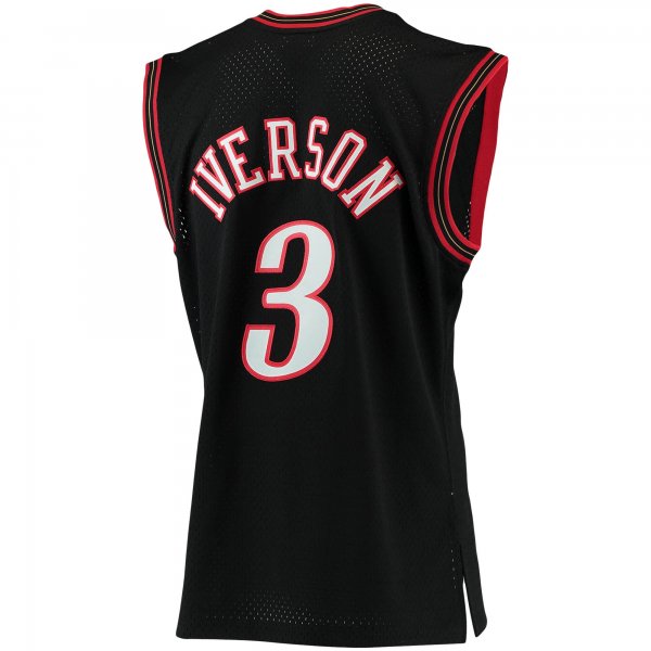 Men's Philadelphia 76ers Allen Iverson Mitchell & Ness Black 2000/01 Big & Tall Hardwood Classics Swingman Jersey