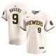 Men's Milwaukee Brewers Jake Bauers Nike Cream Home Limited Player Jersey