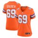 Women's Denver Broncos #69 Mark Schlereth Nike Orange Mile High Collection 1977 Throwback Retired Player Jersey