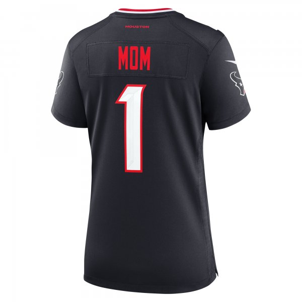 Women's Houston Texans  Nike Navy #1 Mom Game Jersey