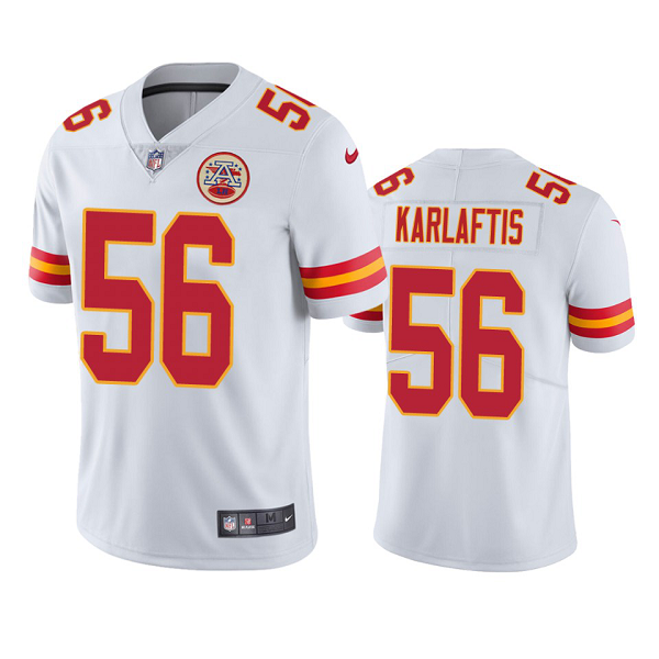 Kansas City Chiefs George Karlaftis #56 White 2022 NFL Draft Vapor Limited Jersey