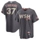 Men's #37 Stephen Strasburg 2022 City Connect Washington Nationals Bloom Gray MLB Jersey