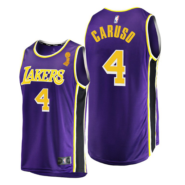 Los Angeles Lakers 2020 NBA Finals Champions Alex Caruso Purple Jersey Replica Statement