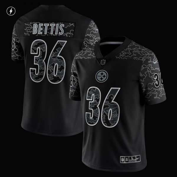 Men's Pittsburgh Steelers Jerome Bettis Nike Black Retired Player RFLCTV Limited Jersey