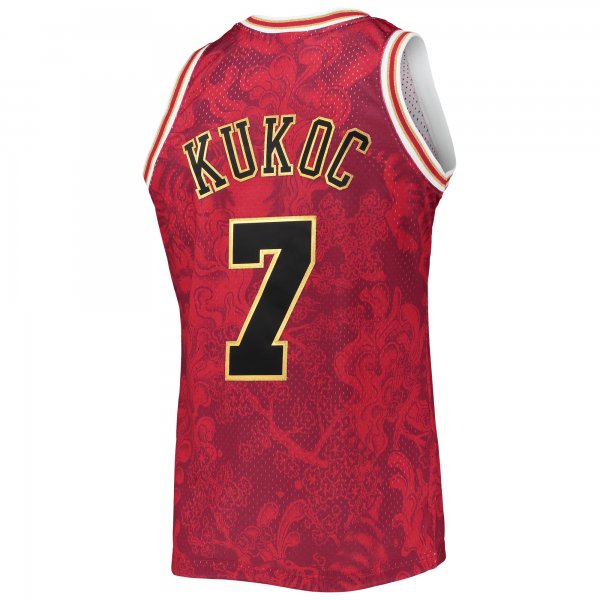 Men's Chicago Bulls Toni Kukoc Mitchell & Ness Red Hardwood Classics 1997/98 Lunar New Year Swingman Jersey