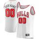 Youth Chicago Bulls  Fanatics White Fast Break Replica Custom Jersey - Association Edition