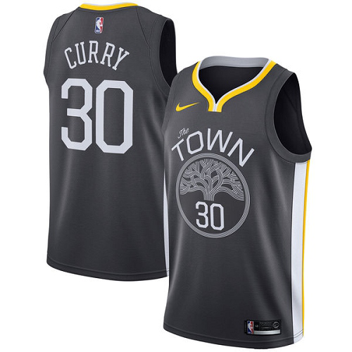 Nike Golden State Warriors #30 Stephen Curry Black Women's NBA Swingman Statement Edition Jersey