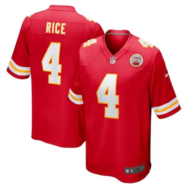 Men's Nike Rashee Rice Red Kansas City Chiefs #4 Limited Jersey