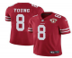 Men's San Francisco 49ers #8 Steve Young Red 2021 75th Anniversary Vapor Untouchable Limited Stitched NFL Jersey