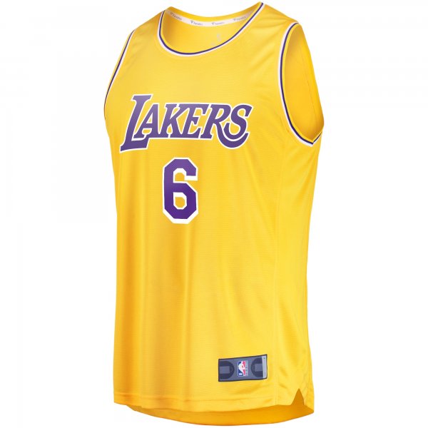 Men's Los Angeles Lakers LeBron James Fanatics Gold #6 Fast Break Replica Player Jersey - Icon Edition