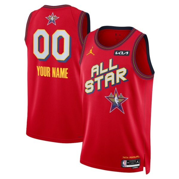 Men's Jordan Brand Unisex 2025 NBA All-Star Game Swingman Pick-A-Player Red Custom Jersey