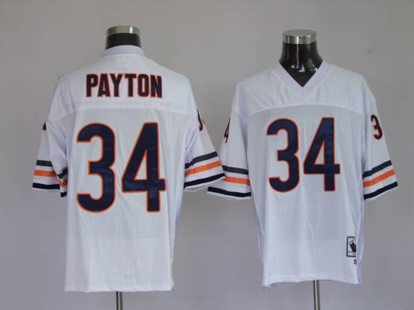 Mitchell And Ness Chicago Bears #34 Walter Payton White Stitched Throwback NFL Jersey