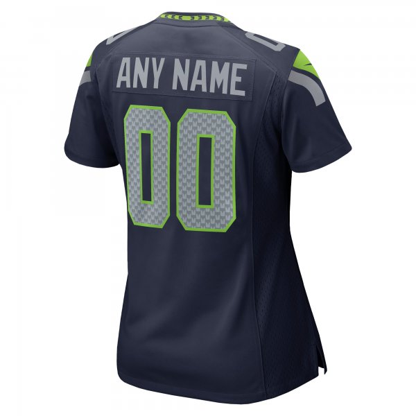 Women's Seattle Seahawks Nike College Navy Custom Game Jersey