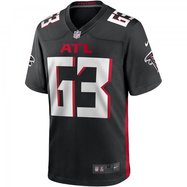 Men's Atlanta Falcons Chris Lindstrom Nike Black Game Jersey