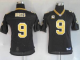 New Orleans Saints #9 Drew Brees Black Stitched Youth NFL Jersey