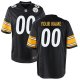 Youth Pittsburgh Steelers Nike Black Custom Game Jersey