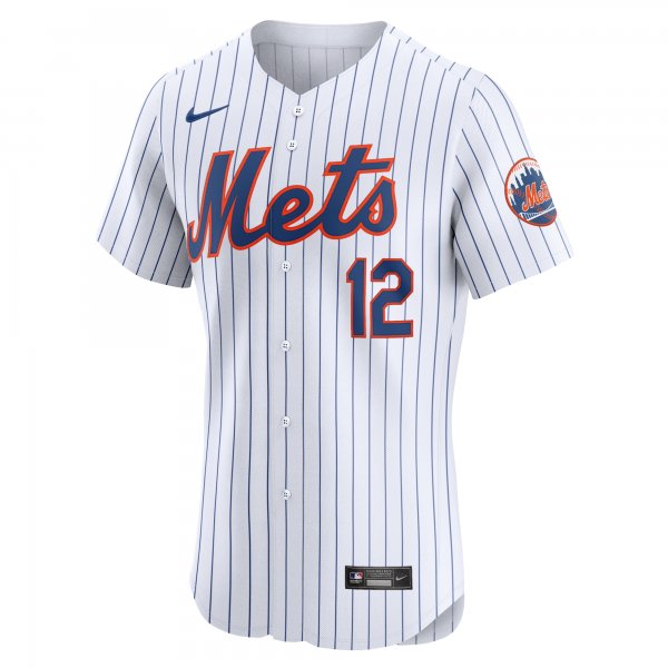 Men's New York Mets Francisco Lindor Nike White Home Elite Jersey