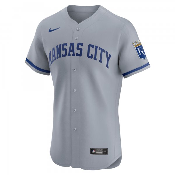 Men's Kansas City Royals Nike Gray Road 2024 Jackie Robinson Day Elite Jersey