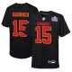 #15 Patrick Mahomes Kansas City Chiefs Nike Youth Super Bowl LVIII Patch Carbon Fashion Limited Jersey Black