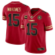 Men's Kansas City Chiefs #15 Patrick Mahomes Vapor Black Red Gold Limited All Stitched Jersey