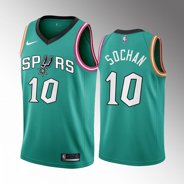 San Antonio Spurs Jeremy Sochan #10 Teal 2022-23 City Edition Jersey