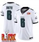 Youth Philadelphia Eagles #6 DeVonta Smith White Super Bowl LIX F.U.S.E. Vapor Untouchable Limited Stitched Jersey