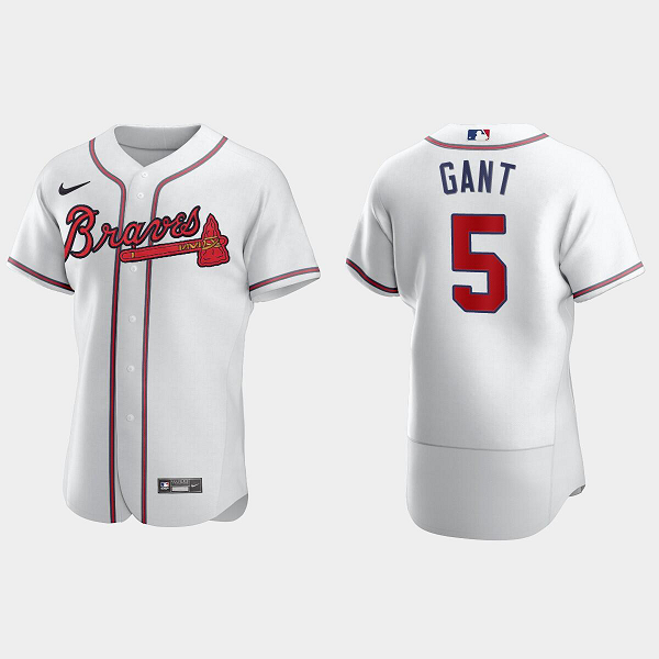 Men's Atlanta Braves #5 Ron Gant White Flexbase MLB Jersey