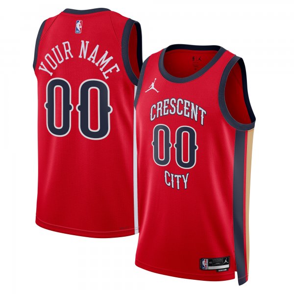 Unisex New Orleans Pelicans  Jordan Brand Red Swingman Custom Jersey - Statement Edition