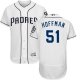 Men's San Diego Padres #51 Trevor Hoffman White Majestic MLB Home Flex Base Jersey