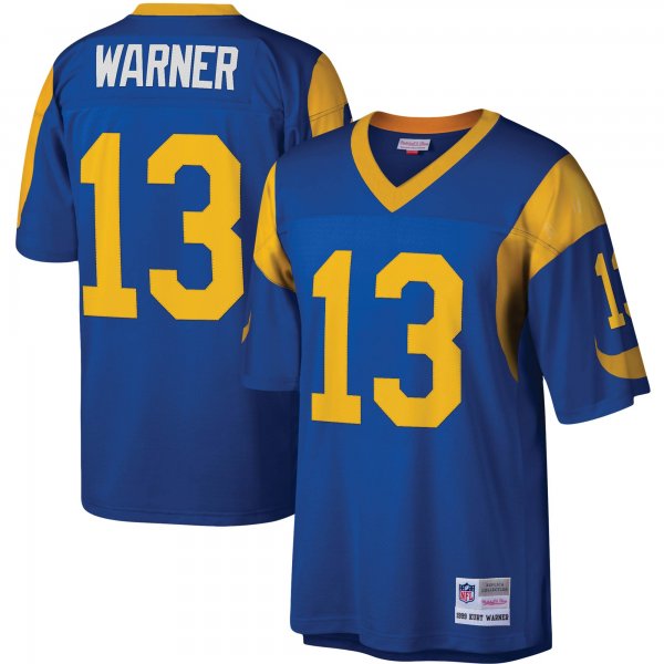 Men's Los Angeles Rams Kurt Warner Mitchell & Ness Royal Legacy Replica Jersey