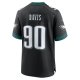 Men's Philadelphia Eagles Jordan Davis Nike Black Alternate Game Jersey