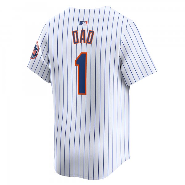 Men's New York Mets Nike White #1 Dad Home Limited Jersey