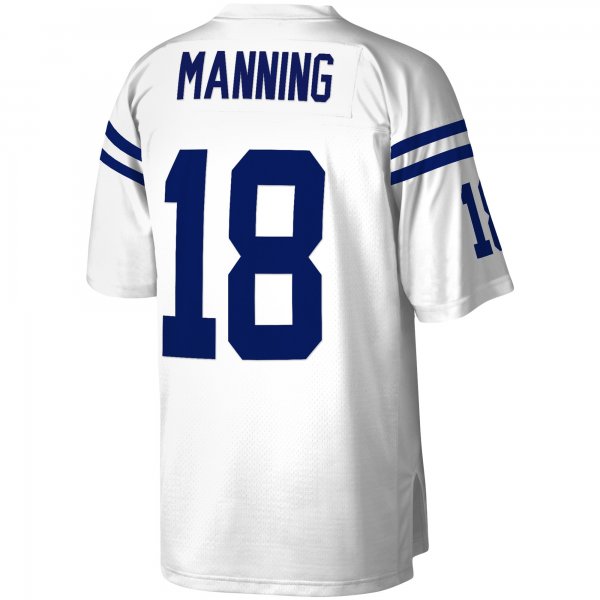 Men's Indianapolis Colts Peyton Manning Mitchell & Ness White Legacy Replica Jersey