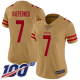 Women's San Francisco 49ers #7 Colin Kaepernick GoldStitched NFL Limited Inverted Legend 100th Season Jersey