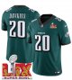 Youth Philadelphia Eagles #20 Brian Dawkins Green Super Bowl LIX F.U.S.E. Vapor Limited Stitched Jersey