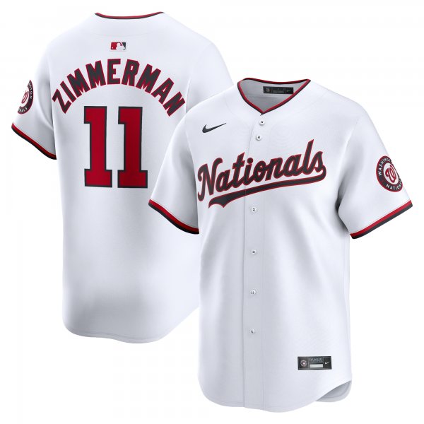 Men's Washington Nationals #11 Ryan Zimmerman Nike White Home Limited Player Jersey