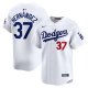 Men's Los Angeles Dodgers #37 Teoscar Hernandez Nike White Home Limited Player Jersey